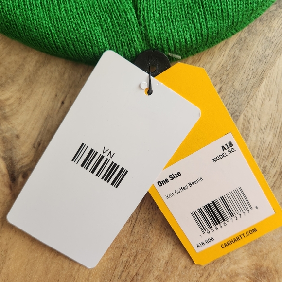 Carhartt Green Knit Cuffed Beanie Hat - Picture 7 of 10